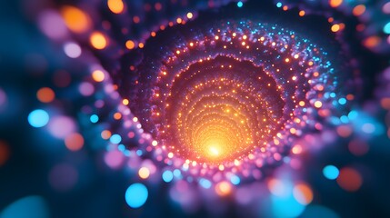 Wall Mural - exploring cosmic depths vibrant light spiral abstract universe digital art futuristic environment cl