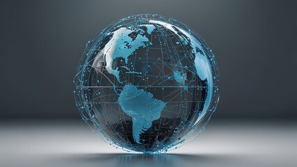 earth globe on black background