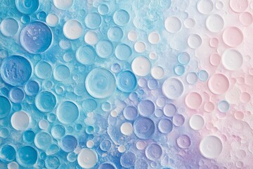 Wall Mural - Abstract painting; pastel circles, textured surface.