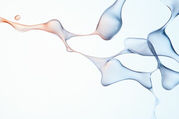 Canvas Print - white background with blue and orange lines