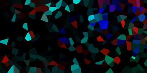 Wall Mural - crystalize multicolor broken tile and glass effect background. dark multicolor broken stained glass 