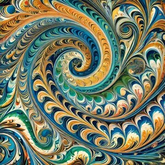 Wall Mural - Marbled Paper