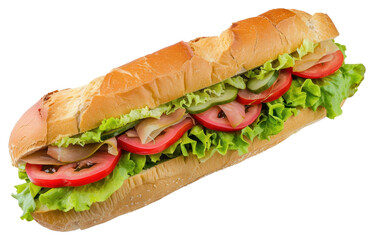 Sticker - PNG  Fresh sub sandwich with vegetables