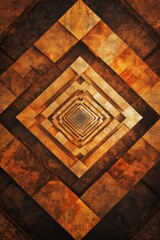 Wall Mural - Geometric wood pattern, receding perspective.