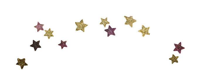 Wall Mural - golden glitter stars confetti overlay