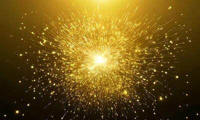 Wall Mural - golden star burst
