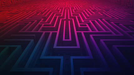 Futuristic maze background, for game banner