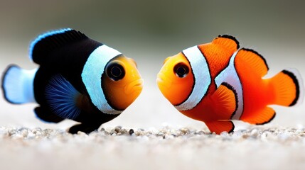 Poster - A couple of clown fish standing next to each other