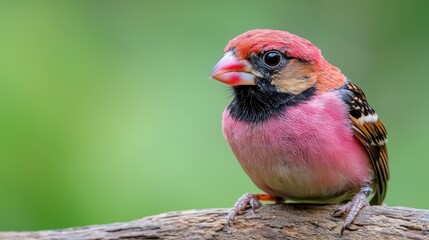 Poster - A small bird sitting on top of a tree branch