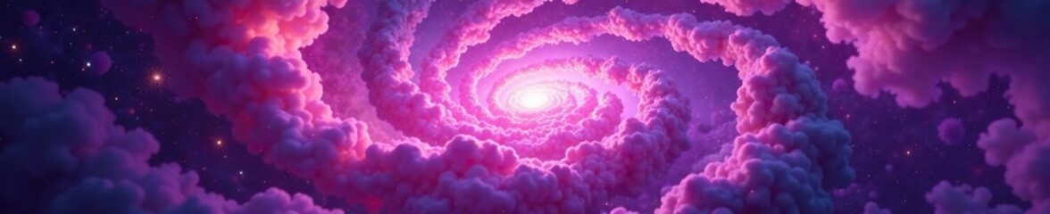 Wall Mural - swirling vortex of purple and pink gas clouds in space, nebula, colorful, cosmos