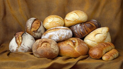 Wall Mural - Assorted Artisan Breads Bakery Still Life Photo