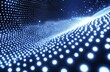© Atmospheric stock - Abstract glowing blue dots forming dynamic light wave pattern