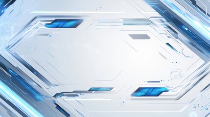 Dynamic abstract circuit board background in blue technology digital art modern high-tech futuristic