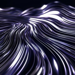 Wall Mural - abstract flowing lines of light. ai.