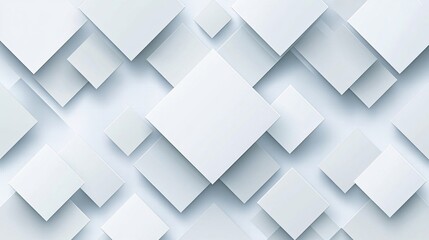 Sticker - Abstract arrangement of white squares on a light background for modern design