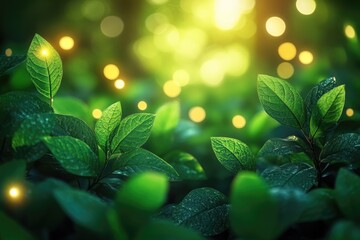 Sticker - A close-up shot of a bunch of green leaves