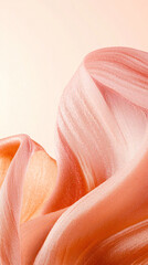 Wall Mural - shimmering pink coral fabric flowing gracefully in gentle waves