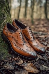 Wall Mural - Autumn Loafer Shoes by Trees