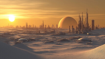 A Martian colony on the polar cap the buildings ar_006