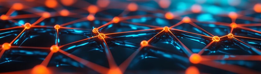 Neuron web glowing with intricate patterns, symbolic and futuristic