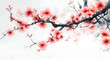 © CHAIYAPHON - cherry blossom sakura on white, watercolor style