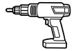 © Sana van Designer - electric drill machine line art silhouette vector