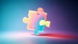 © PandaUniverse - puzzle piece floating in a clean gradient
