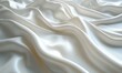 © btiger - Elegant White Twill Silk Scarf Mockup Soft Fabric Close-Up