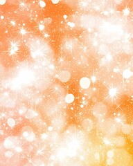 Wall Mural - Soft, dreamy orange background with sparkling lights and bokeh effects, creating a warm and festive atmosphere. background light hues tranquil vibes concept