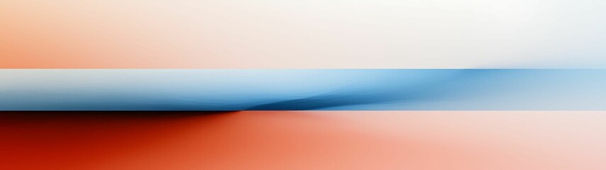 Wall Mural - Abstract gradient artwork featuring soft, flowing colors in blue, white, and orange hues, creating a soothing visual effect. background light hues tranquil vibes concept