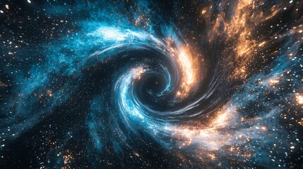 Wall Mural - stunning cosmic swirl of colors in deep space with stars and nebulae highlights an imaginary univers