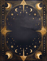 Wall Mural - Celestial Dreams: A mystical night sky design.