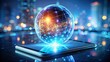 © Danicha - Futuristic Digital Sphere Hovers Above Touchscreen: Innovation & Connectivity in Modern Tech