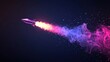 © FoxGrafy - Colorful rocket soaring through a cosmic background