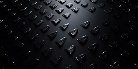 Fototapete - Abstract dark textured surface with repeating geometric patterns.