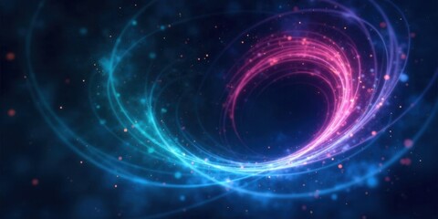 Aufkleber - Abstract swirling cosmic energy with vibrant hues and glowing particles