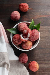 Wall Mural - Lychee, concept of fresh and ripe exotic food