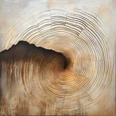 Sticker - whirlwind of wood: an abstract nature painting