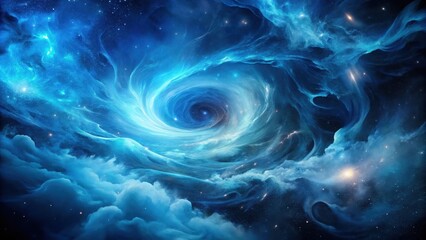 Wall Mural - A swirling vortex of cosmic clouds and nebulae, a celestial dance of light and dark in the deep expanse of space