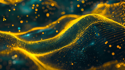 technological visuals in flowing waves