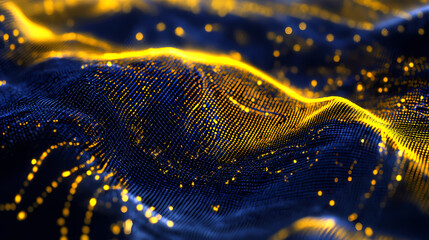 technological visuals in flowing waves