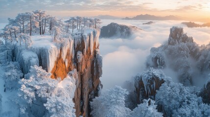 Poster - sunrise in the mountains