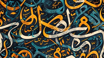 Wall Mural - arabic graffiti pattern wallpaper