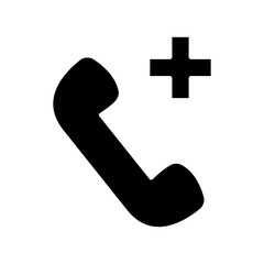 Wall Mural - Emergency call icon in glyph style