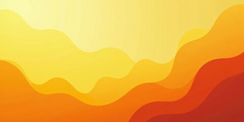Poster - Abstract Orange and Yellow Wavy Landscape Background Illustration