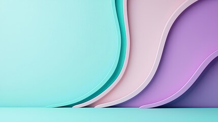 Poster - Layer abstract background concept. Colorful abstract curves creating a smooth and modern background design.