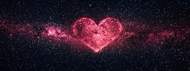 Wall Mural - a heart is shown in the middle of a galaxy
