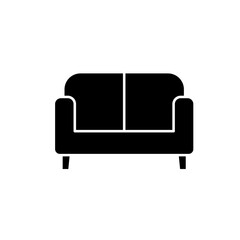 Wall Mural - Sofa icon in glyph style