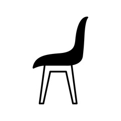 Canvas Print - Dining chair icon in glyph style