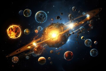 Wall Mural - solar system planet astronomy universe.